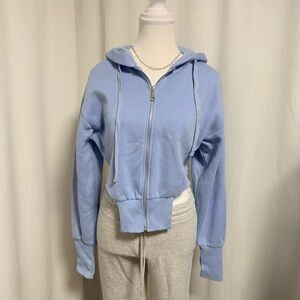 Zara Sky Blue Women's Zip-Up Hoodie